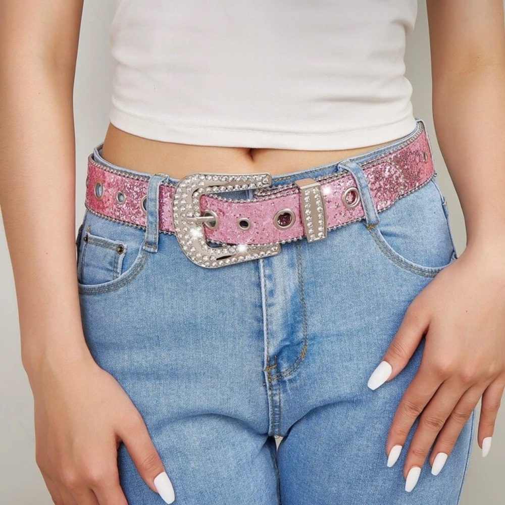 Women Rhinestone Belt - Picture 2 of 3